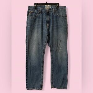 Ariat Mens Relaxed Bootcut Jeans 36x32 Blue Western Cowboy Stretch Denim